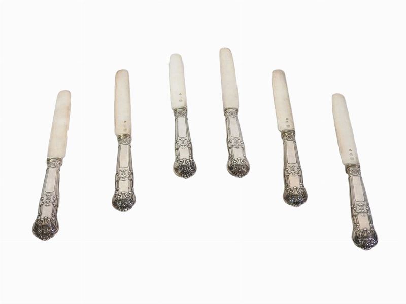 Serie di Sei Coltellini in Argento