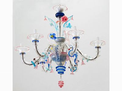 Lampadario in Vetro Soffiato di Murano
