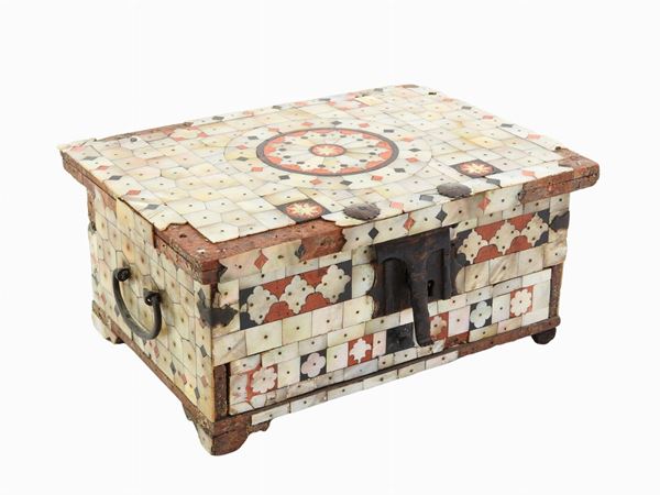 An Oriental Mother of Pearl Box