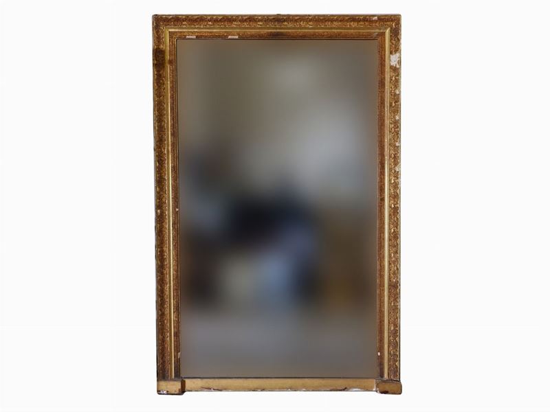 Caminiera in Legno e Pastiglia Dorata