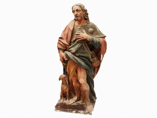 A Polychrome Earthenware Figure of Saint Roch  (19th Century)  - Auction Forniture and Old Master Paintings - Second session - III - Maison Bibelot - Casa d'Aste Firenze - Milano