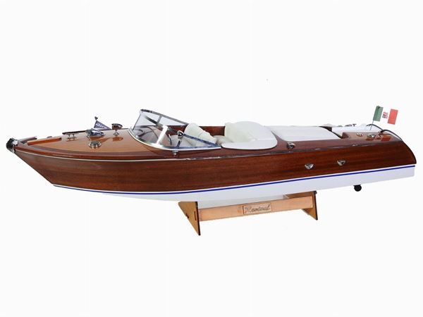 A Wooden Model of a Riva Speed Boat