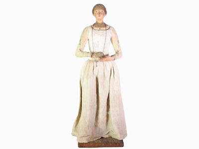 Figura di Dama in Cartapesta Policroma