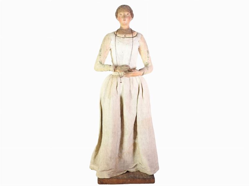 Figura di Dama in Cartapesta Policroma