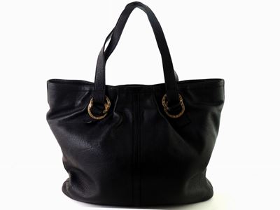 Borsa a Spalla in Pelle Nera, Bulgari