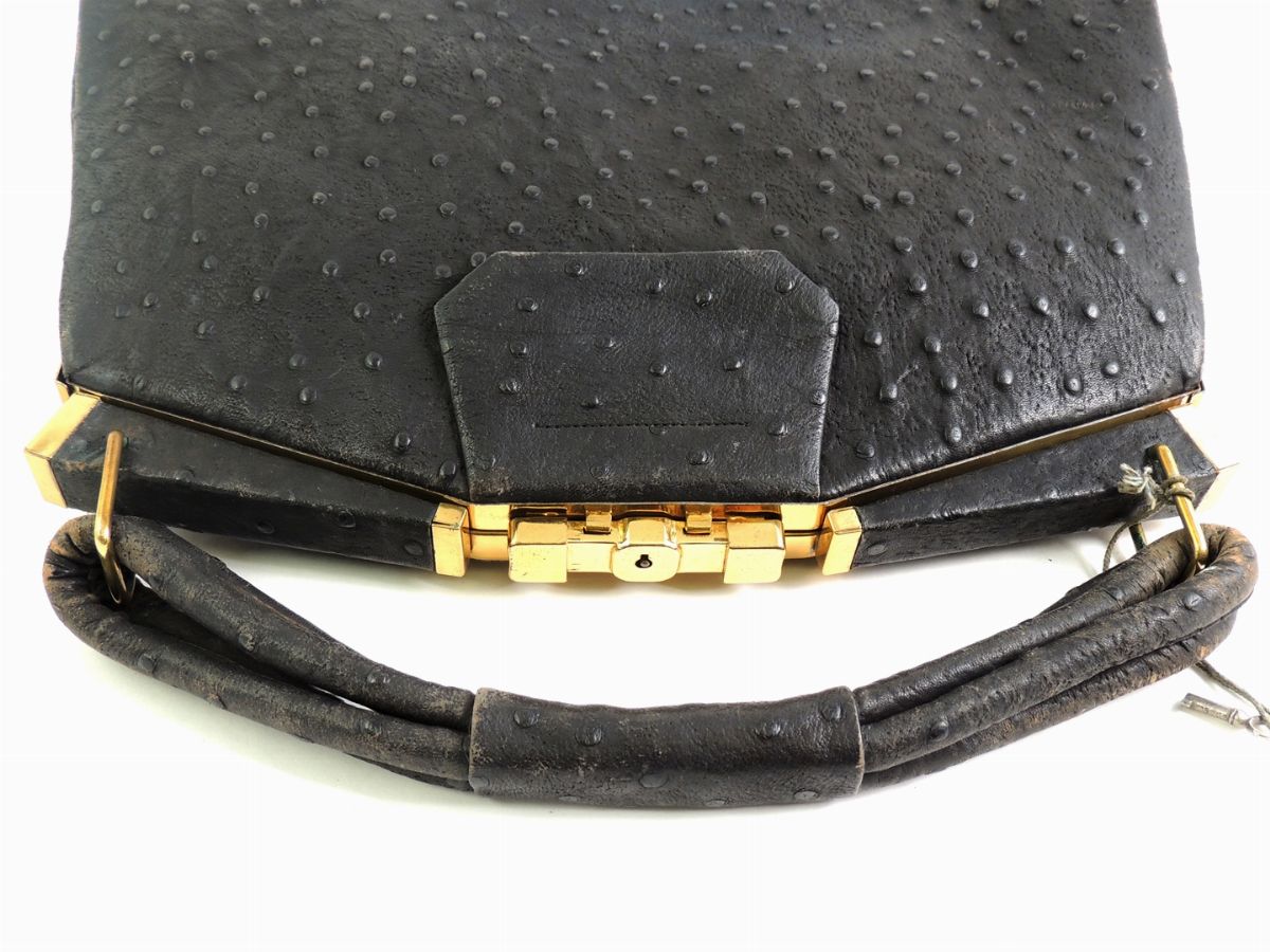Beauty Case in Pelle di Struzzo