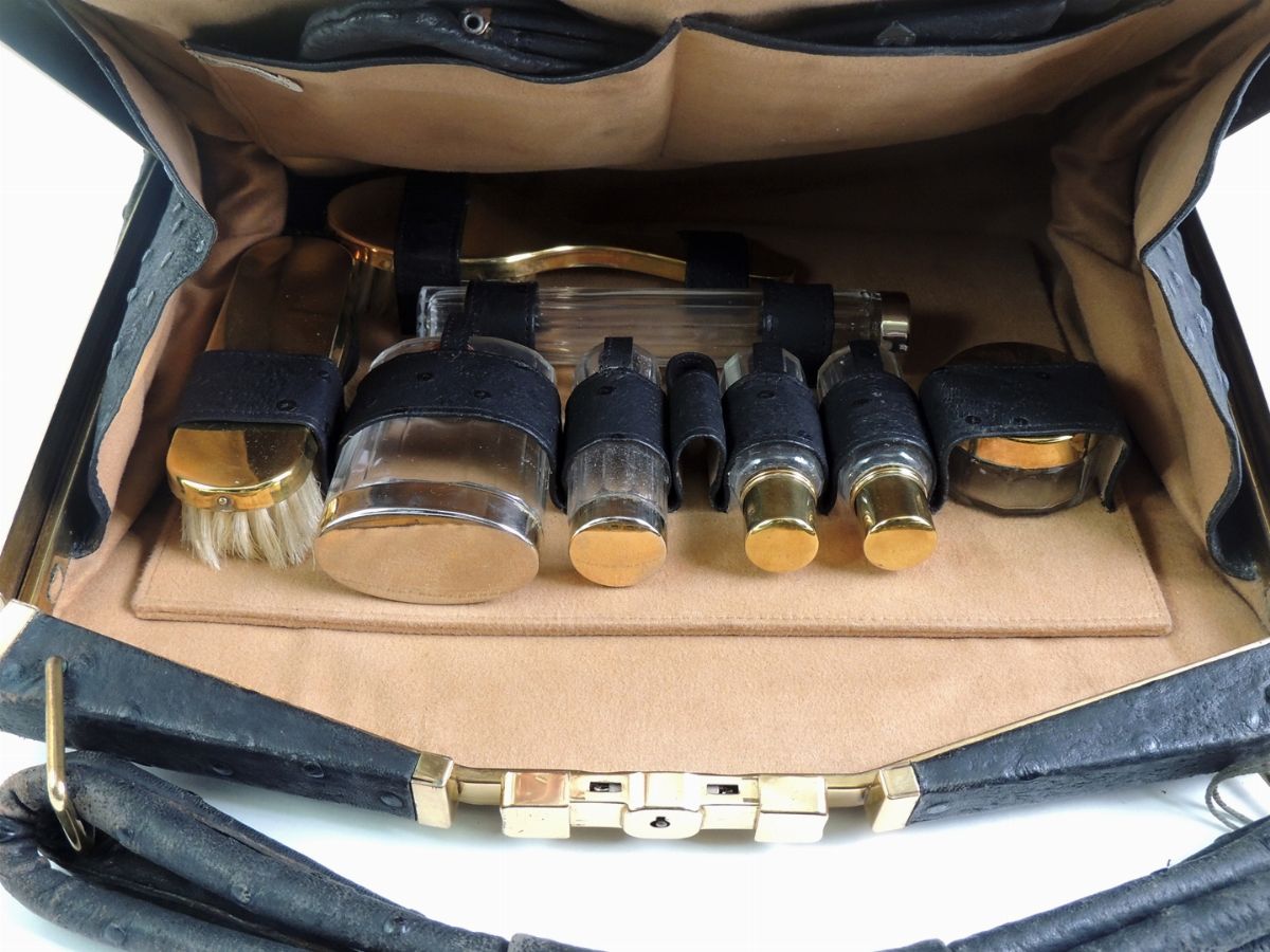 Beauty Case in Pelle di Struzzo