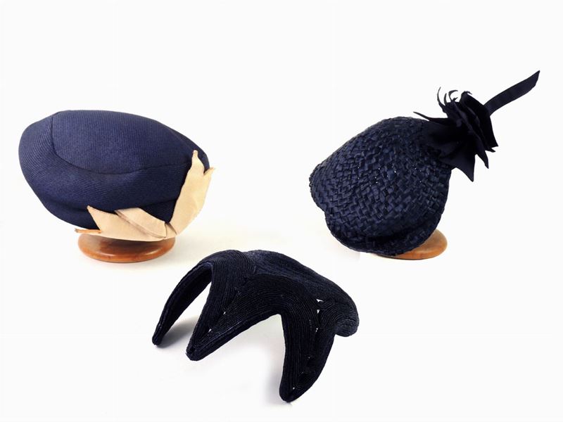 Tre Cappelli in Paglia Blu