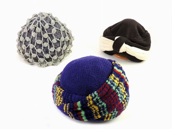 Three wool hats
