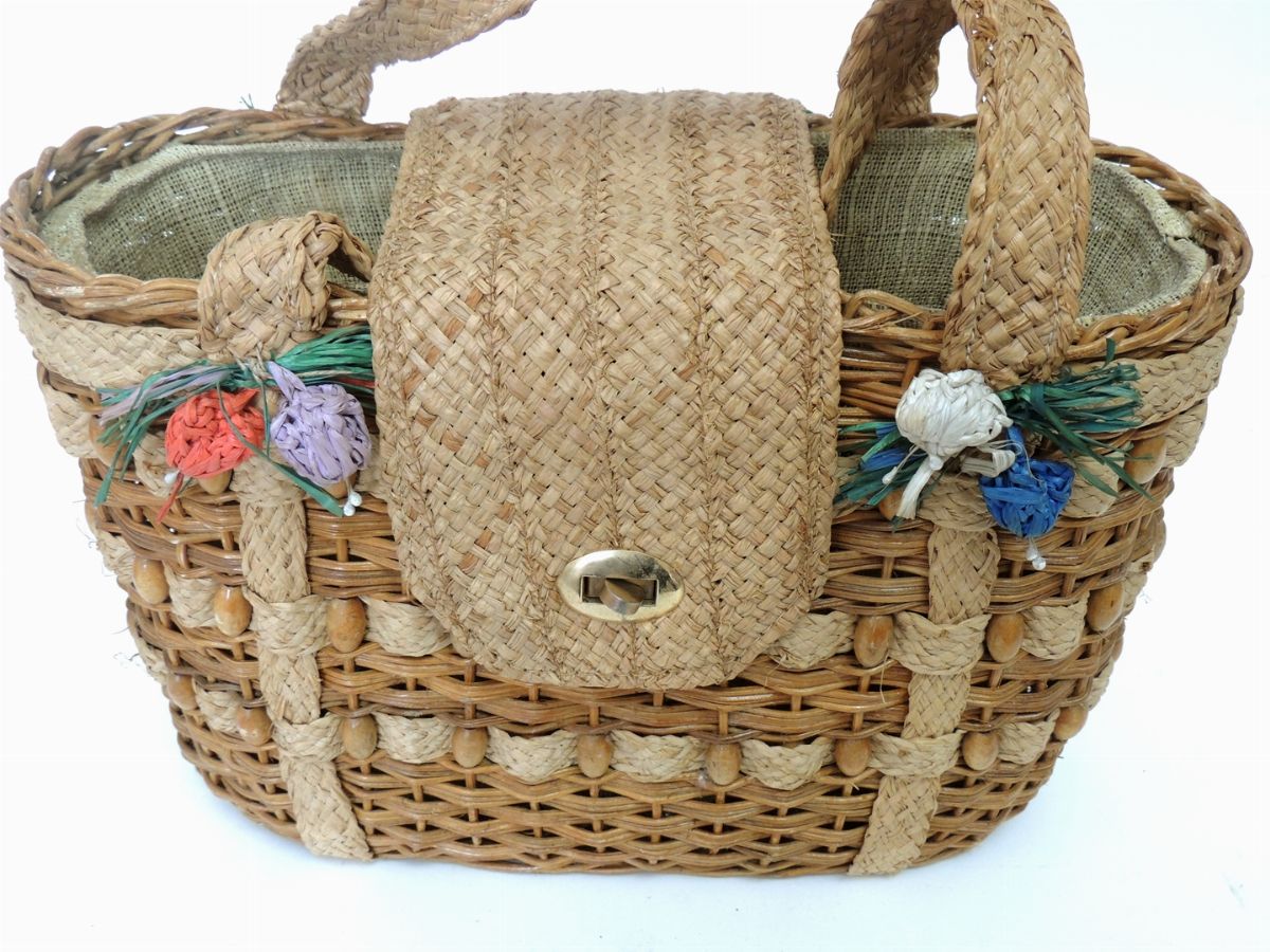 Lotto di Accessori in Paglia