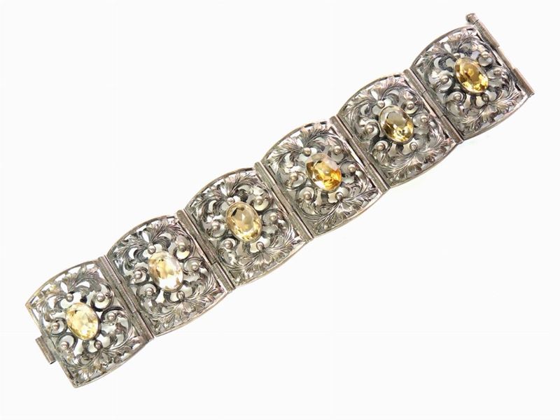 Bracciale in Argento e Citrini