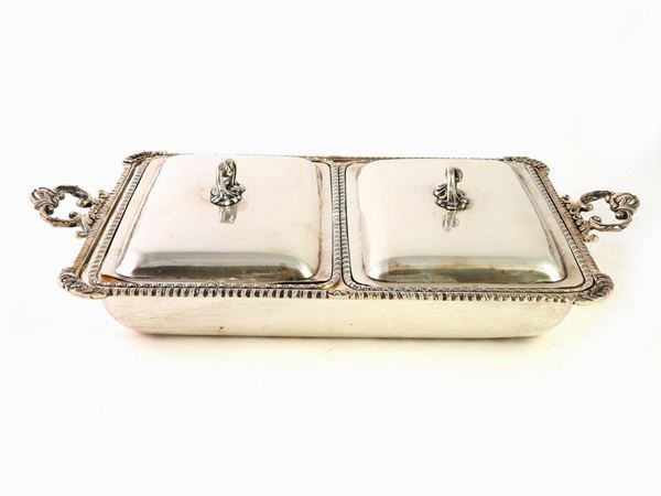 A Double Silver Serving Dish