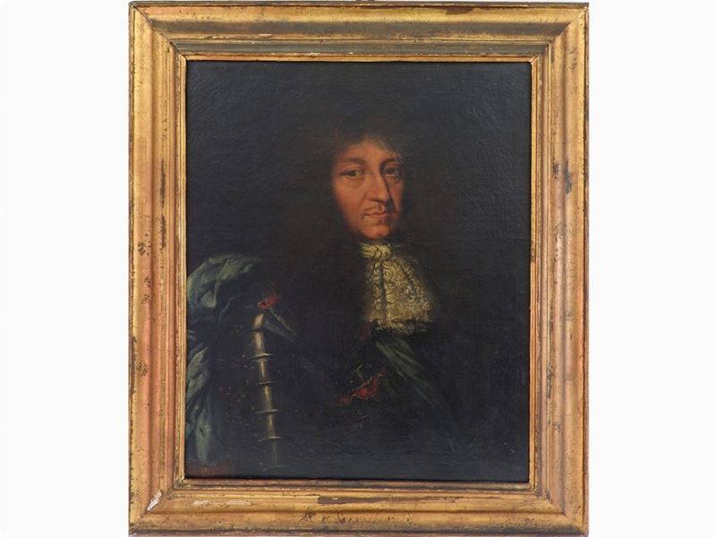 Cerchia di Charles le Brun - Ritratto Maschile in Armatura