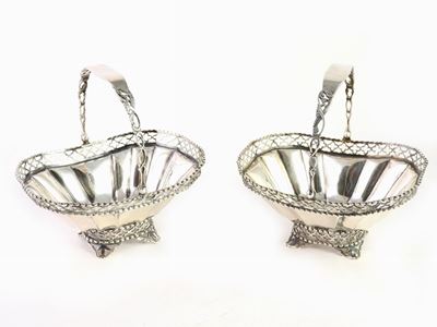 Coppia di Cestini in Argento