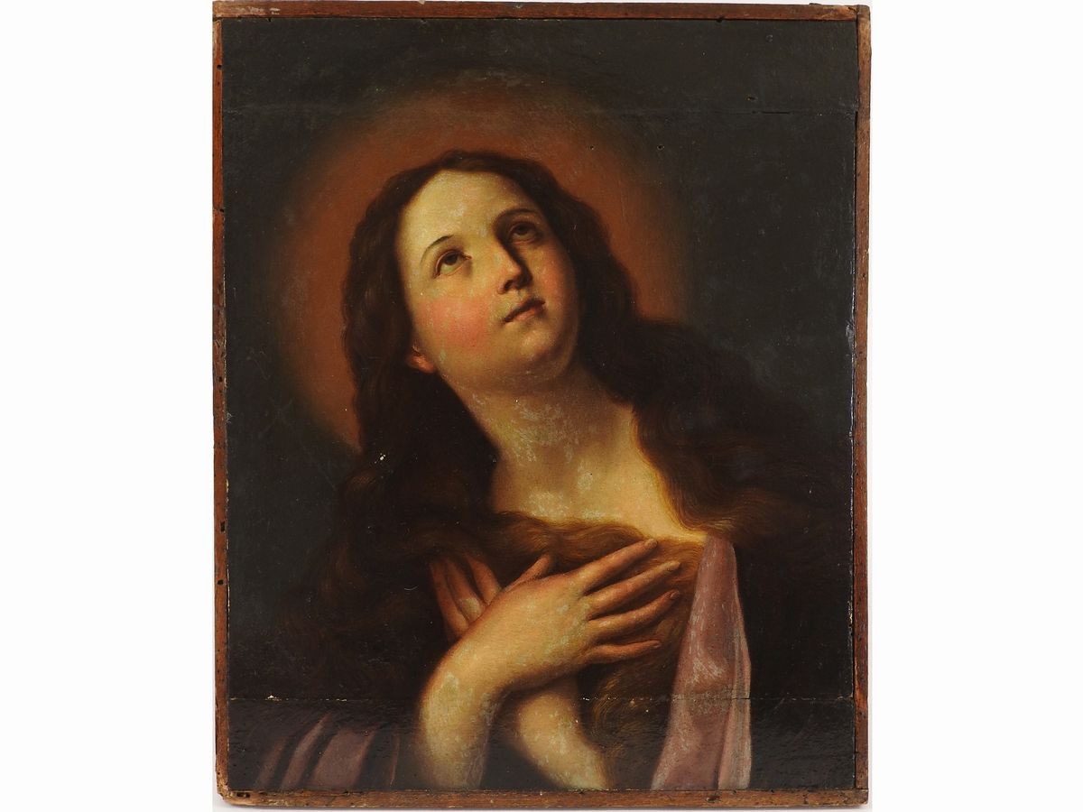 Seguace di Guido Reni della Fine del XVII Secolo - Maddalena Penitente