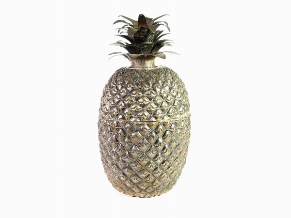 A Silver Cooler in the Shape of a Pineapple