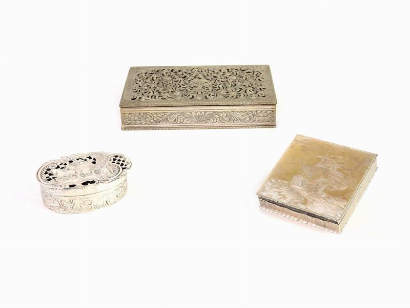 Tre Scatole in Argento
