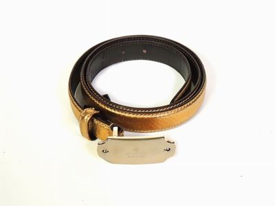 Cintura in Pelle Dorata, Gucci