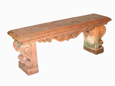Coppia di Panchine in Terracotta