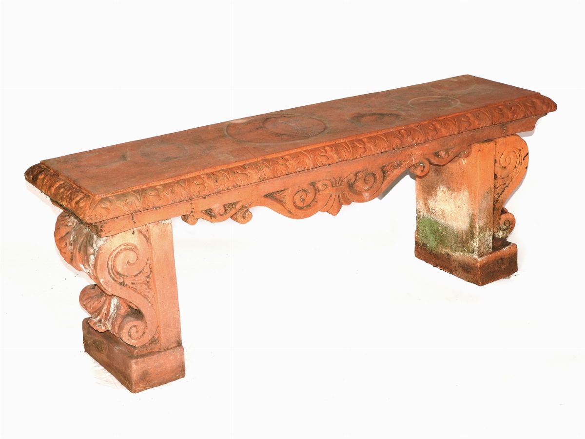Coppia di Panchine in Terracotta