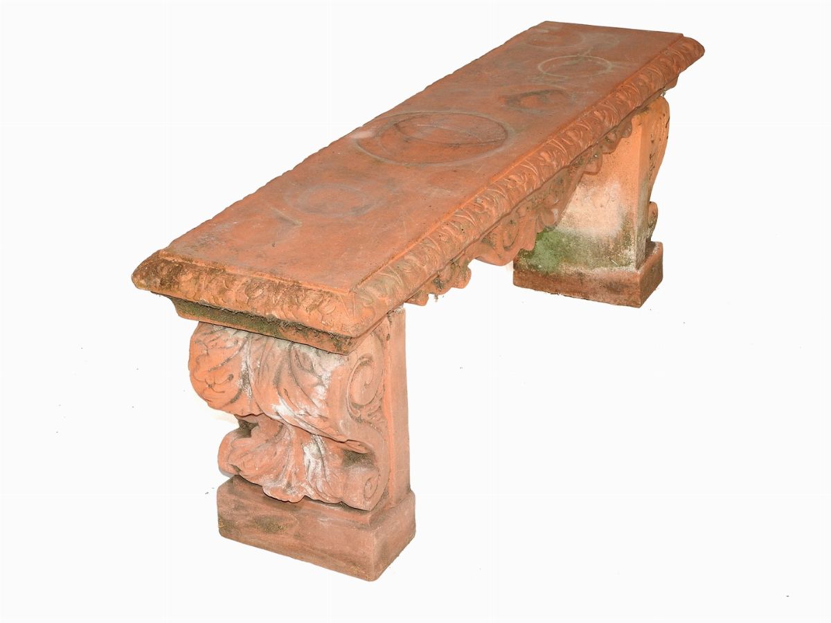 Coppia di Panchine in Terracotta
