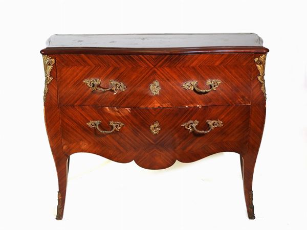 A Pair of 18th Century Style Rosewood Veneered Chest of Drawers