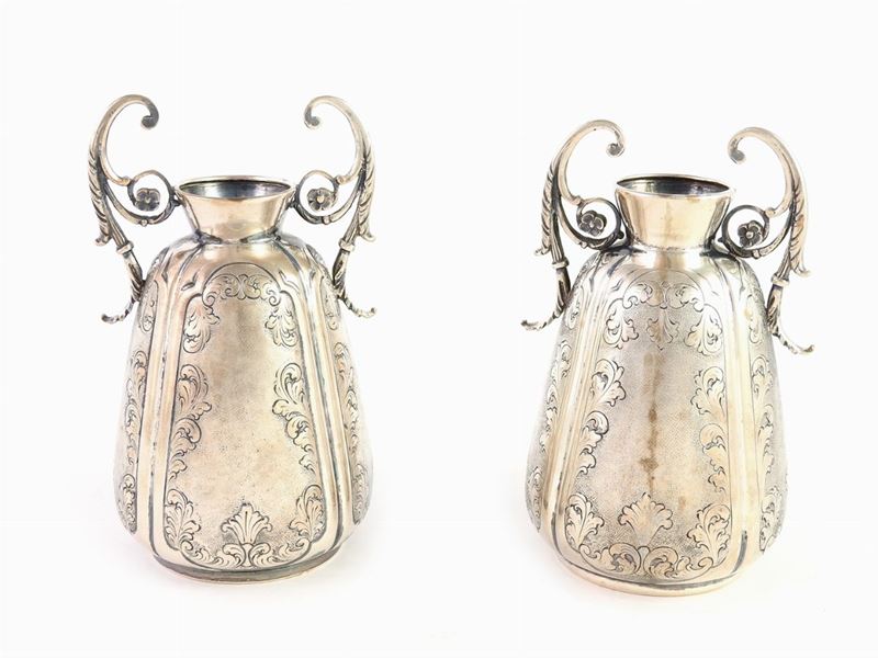 Coppia di Vasetti in Argento