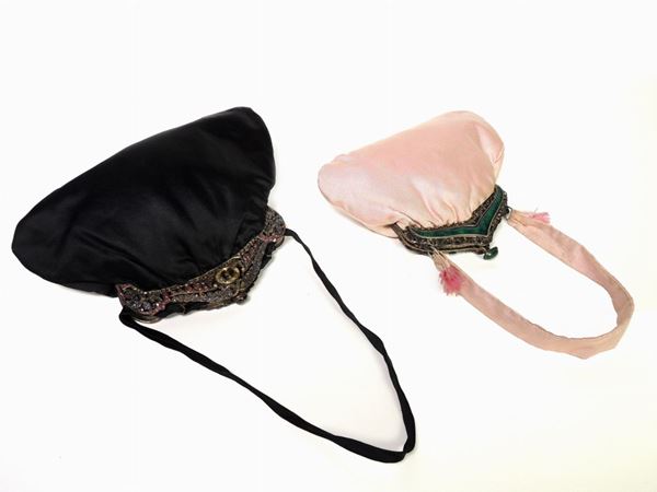 Two silk evening bags