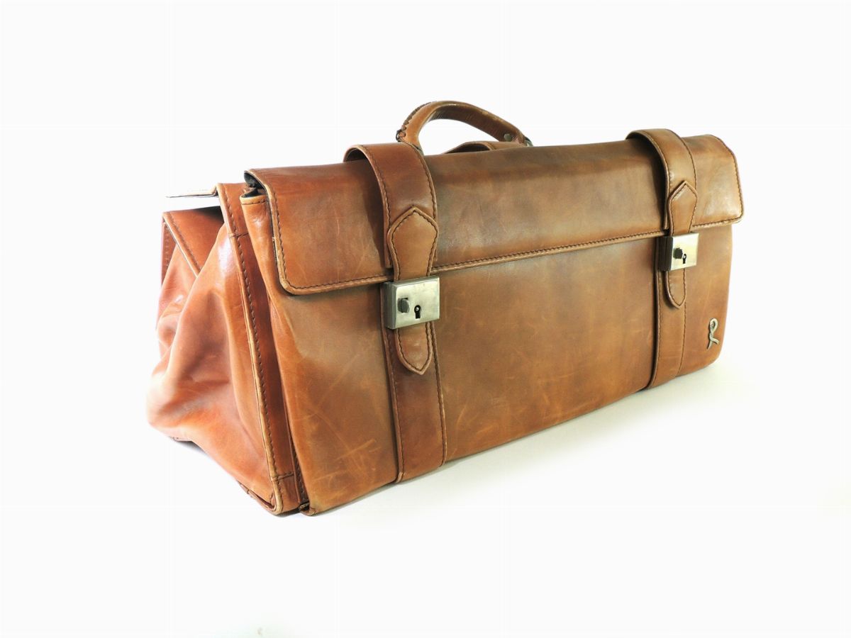 Doctor Bag in Pelle Color Cuoio, Roberta di Camerino