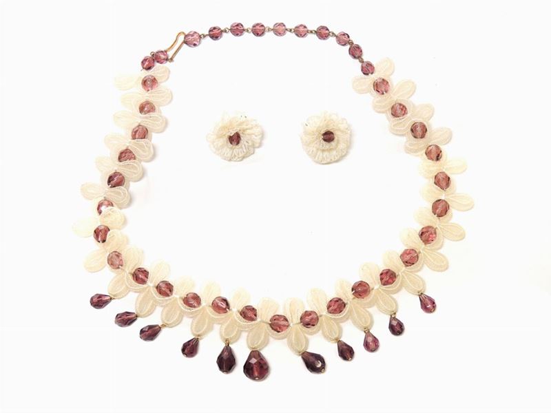 Parure in Nylon e Cristalli