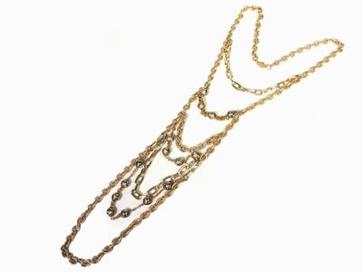 Collana in Alluminio e Metallo Dorato