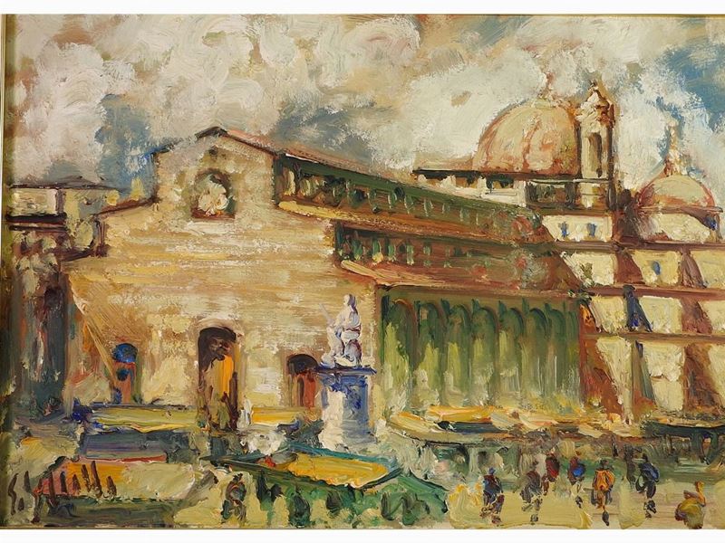 Emanuele Cappello - Veduta della Basilica di San Lorenzo a Firenze