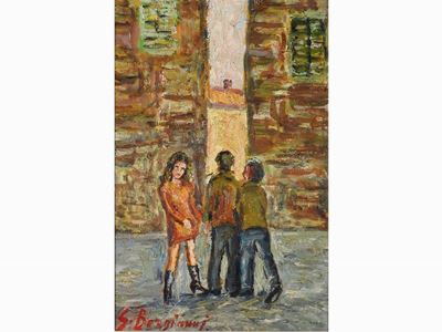 Scorcio di Firenze con Figure