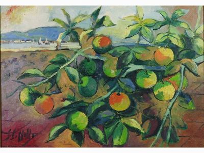 Scorcio di Albero in un Paesaggio Marino