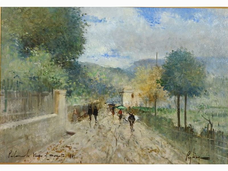 Francesco Pagliazzi - Palazzuolo Verso il Mercato 1951
