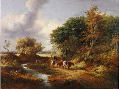 Paesaggio Fluviale con Armenti