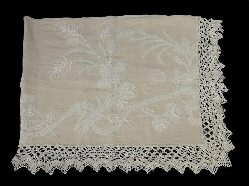 Pannello Ornamentale in Lino Ecrù