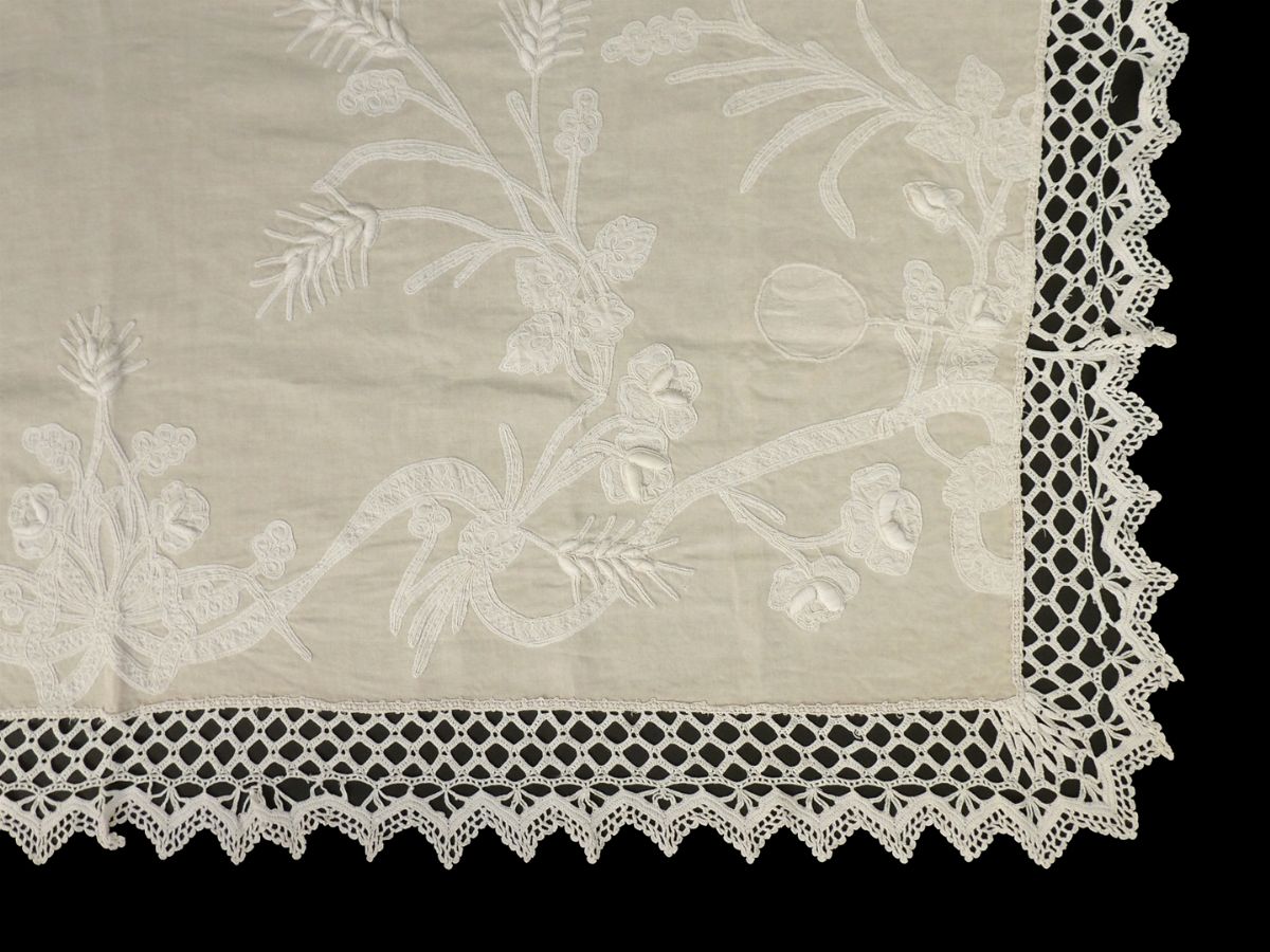 Pannello Ornamentale in Lino Ecrù