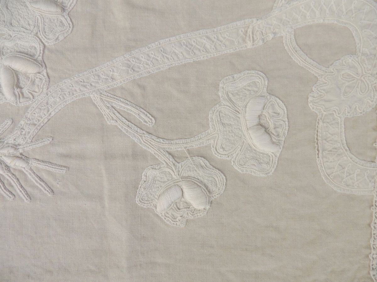 Pannello Ornamentale in Lino Ecrù