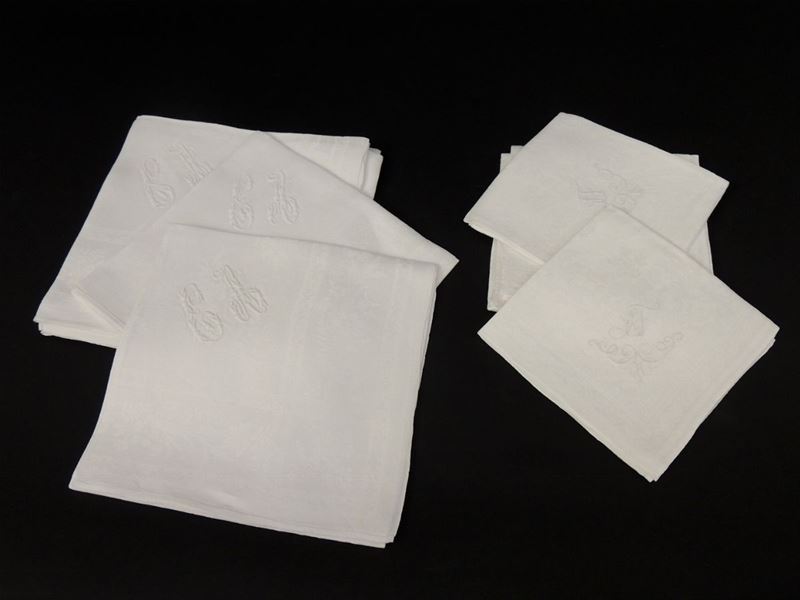 Lotto di Tovaglioli in Cotone di Fiandra