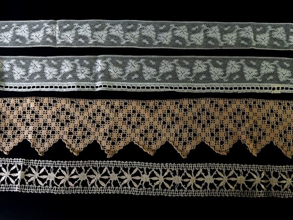 Otto bordure in cotone e pizzo