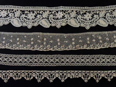 Otto Bordure in Cotone, Lino e Tulle