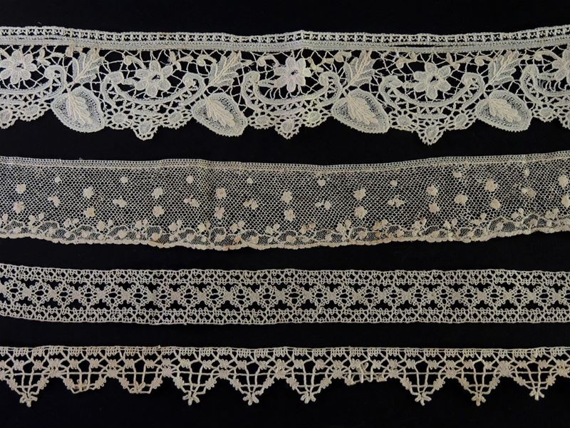 Otto Bordure in Cotone, Lino e Tulle