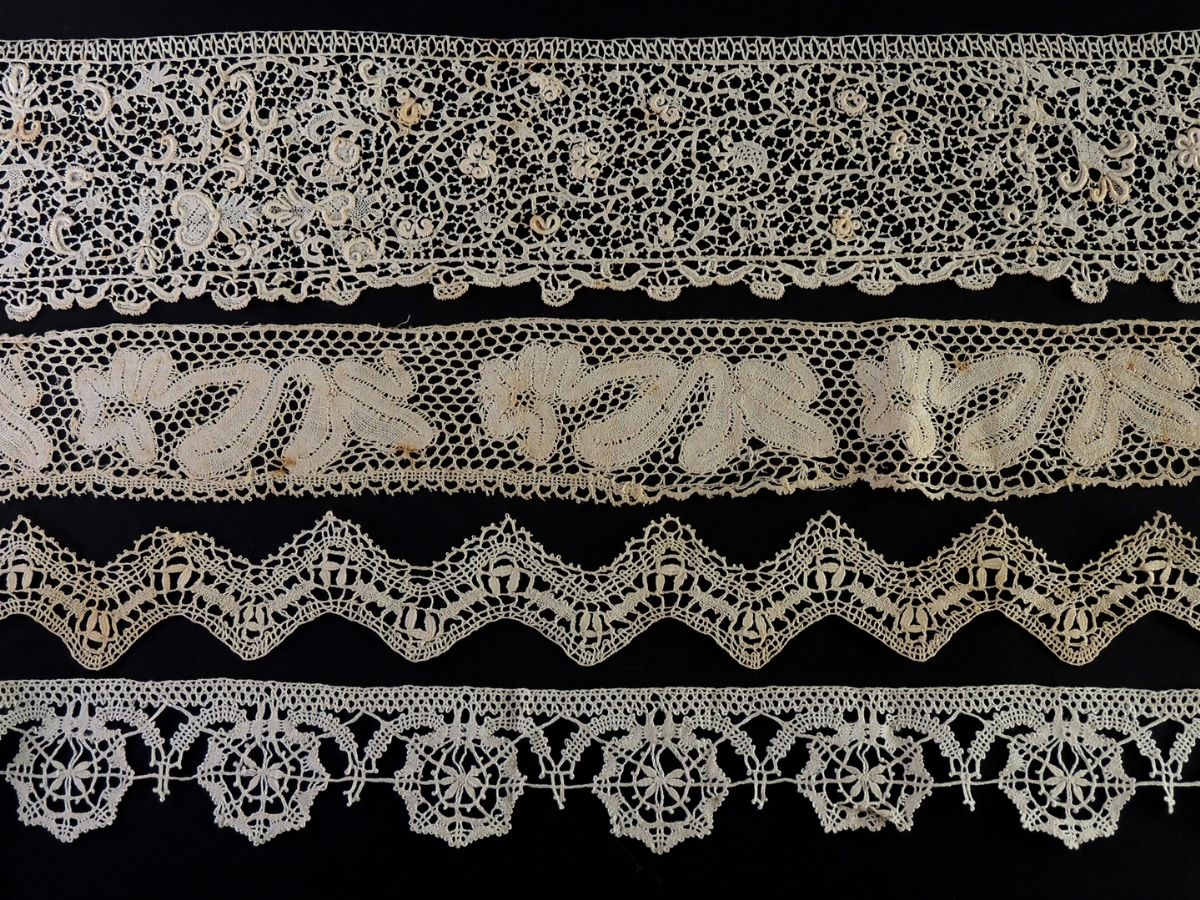 Otto Bordure in Cotone, Lino e Tulle