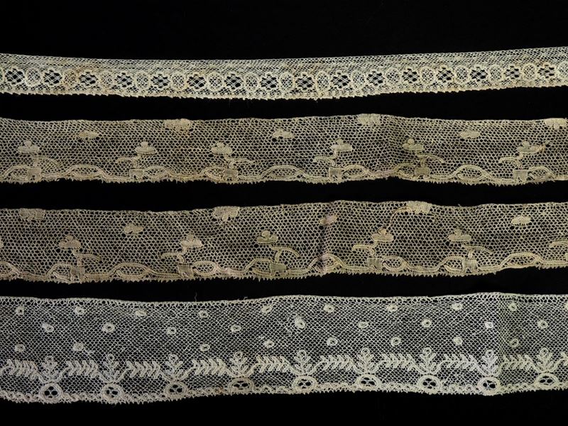 Sette Bordure in Cotone, Lino e Tulle