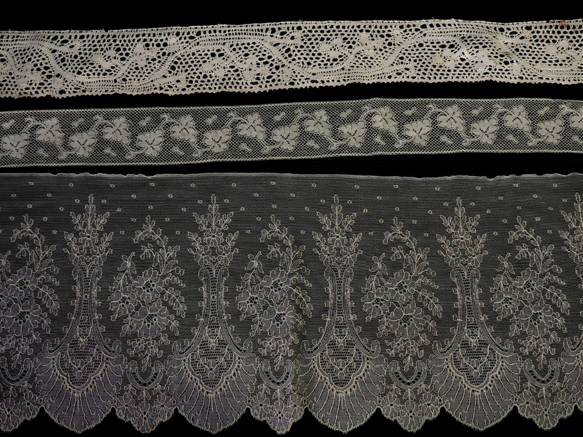 Sette Bordure in Cotone, Lino e Tulle
