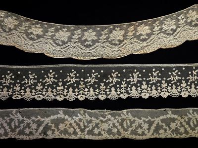 Sei Bordure in Cotone, Lino e Tulle