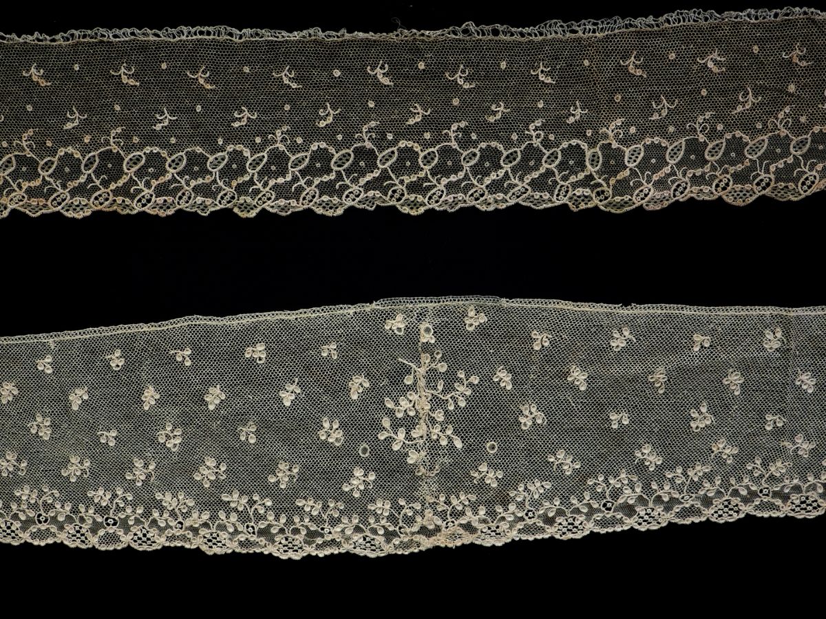 Tre Bordure Ecrù in Tulle, Cotone e Lino