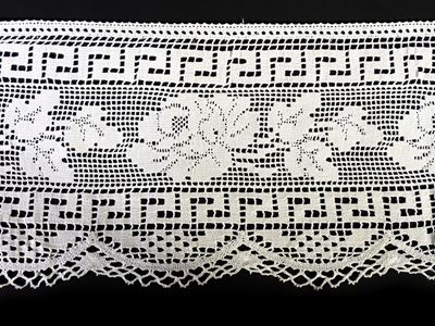 Due Bordure in Cotone Bianco