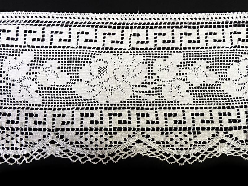 Due Bordure in Cotone Bianco